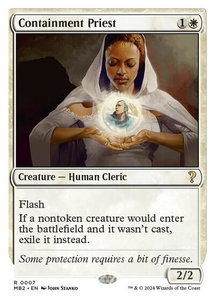 Containment Priest (White Border) - Mystery Booster 2 (MB2) #7 - Rare Magic: The Gathering Trading Card