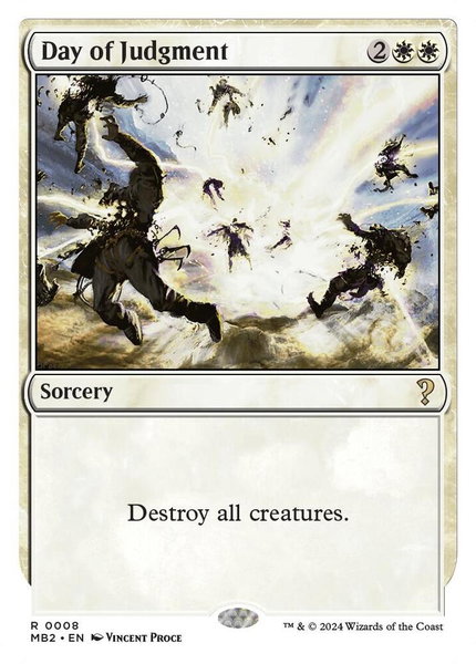 Day of Judgment (White Border) trading card from Mystery Booster 2 Day of Judgment (White Border) - Mystery Booster 2 Magic: The Gathering trading card