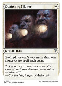 Deafening Silence (White Border) - Mystery Booster 2 (MB2) #9 - Uncommon Magic: The Gathering Trading Card