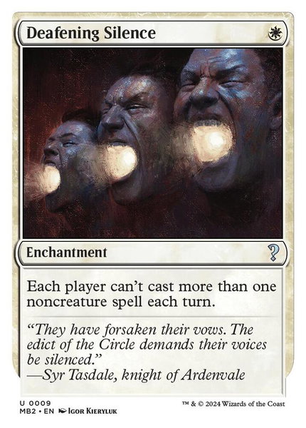 Deafening Silence (White Border) - Mystery Booster 2 Magic: The Gathering trading card
