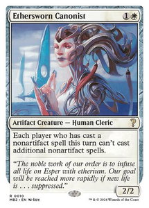 Ethersworn Canonist (White Border) - Mystery Booster 2 (MB2) #10 - Rare Magic: The Gathering Trading Card