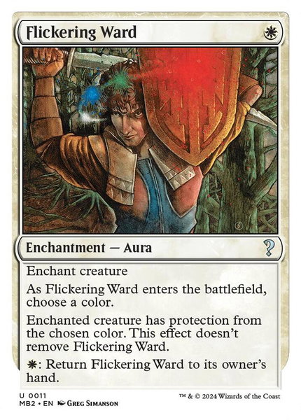 Flickering Ward (White Border) - Mystery Booster 2 Magic: The Gathering trading card
