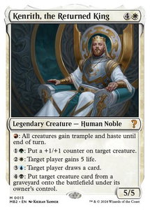 Kenrith, the Returned King (White Border) - Mystery Booster 2 (MB2) #13 - Mythic Rare Magic: The Gathering Trading Card