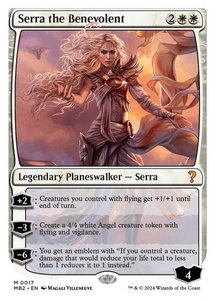 Serra the Benevolent (White Border) - Mystery Booster 2 (MB2) #17 - Mythic Rare Magic: The Gathering Trading Card