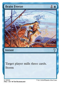 Brain Freeze (White Border) - Mystery Booster 2 (MB2) #24 - Uncommon Magic: The Gathering Trading Card