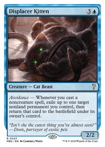 Displacer Kitten (White Border) - Mystery Booster 2 (MB2) #27 - Rare Magic: The Gathering Trading Card