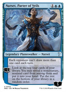 Narset, Parter of Veils (White Border) - Mystery Booster 2 (MB2) #32 - Uncommon Magic: The Gathering Trading Card