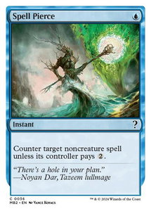 Spell Pierce (White Border) - Mystery Booster 2 (MB2) #36 - Common Magic: The Gathering Trading Card