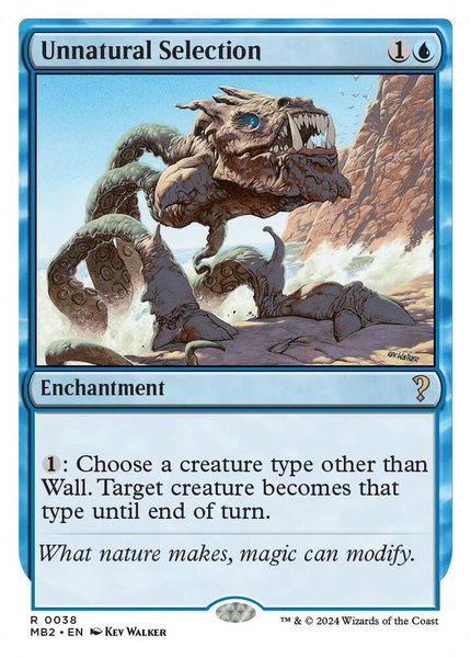 Unnatural Selection (White Border) trading card from Mystery Booster 2 Unnatural Selection (White Border) - Mystery Booster 2 Magic: The Gathering trading card