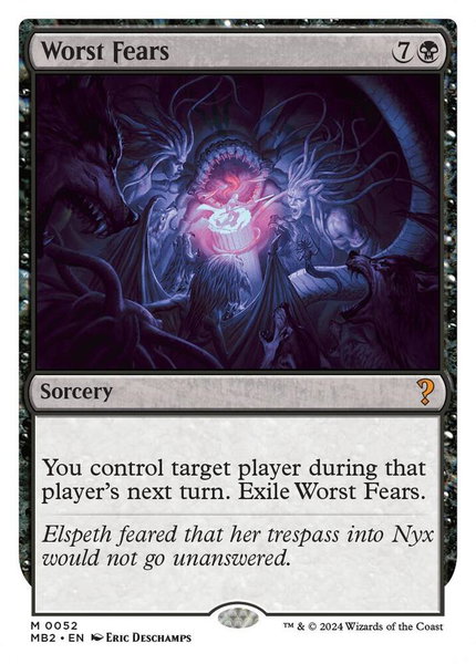 Worst Fears (White Border) - Mystery Booster 2 Magic: The Gathering trading card