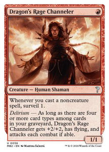 Dragon's Rage Channeler (White Border) - Mystery Booster 2 (MB2) #56 - Uncommon Magic: The Gathering Trading Card