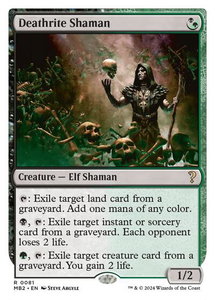 Deathrite Shaman (White Border) - Mystery Booster 2 (MB2) #81 - Rare Magic: The Gathering Trading Card