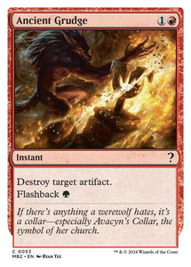 Ancient Grudge (White Border) - Mystery Booster 2 (MB2) #53 - Common Magic: The Gathering Trading Card