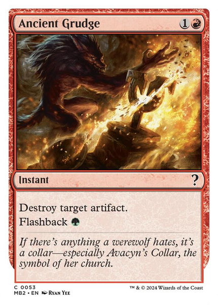 Ancient Grudge (White Border) - Mystery Booster 2 Magic: The Gathering trading card