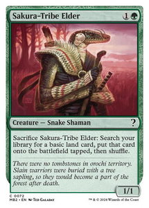 Sakura-Tribe Elder (White Border) - Mystery Booster 2 (MB2) #72 - Common Magic: The Gathering Trading Card