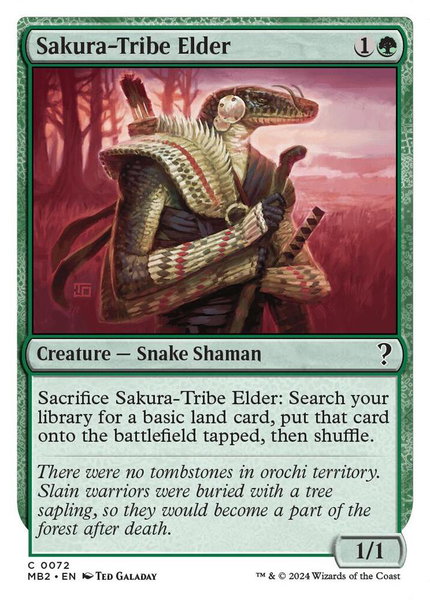 Sakura-Tribe Elder (White Border) - Mystery Booster 2 Magic: The Gathering trading card