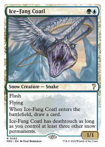 Ice-Fang Coatl (White Border) - Mystery Booster 2 (MB2) #83 - Rare Magic: The Gathering Trading Card