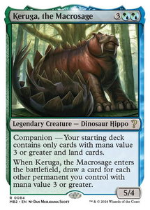Keruga, the Macrosage (White Border) - Mystery Booster 2 (MB2) #84 - Rare Magic: The Gathering Trading Card