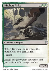 Kitchen Finks (White Border) - Mystery Booster 2 (MB2) #85 - Uncommon Magic: The Gathering Trading Card