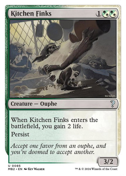 Kitchen Finks (White Border) - Mystery Booster 2 Magic: The Gathering trading card