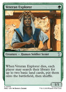 Veteran Explorer (White Border) - Mystery Booster 2 (MB2) #76 - Uncommon Magic: The Gathering Trading Card