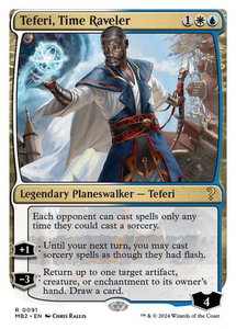 Teferi, Time Raveler (White Border) - Mystery Booster 2 (MB2) #91 - Rare Magic: The Gathering Trading Card