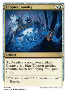 Thopter Foundry (White Border) - Mystery Booster 2 (MB2) #92 - Uncommon Magic: The Gathering Trading Card