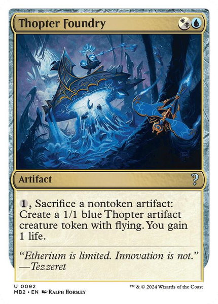 Thopter Foundry (White Border) - Mystery Booster 2 Magic: The Gathering trading card