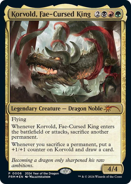 Korvold, Fae-Cursed King (Year of the Dragon 2024) - Standard Showdown Promos Magic: The Gathering trading card