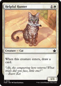Helpful Hunter - Foundations (FDN) #16 - Common Magic: The Gathering Trading Card