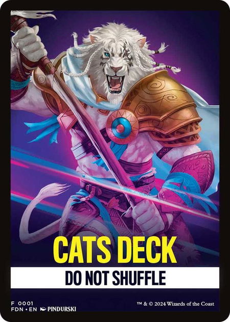 Cats Deck Theme Card - Foundations Magic: The Gathering trading card