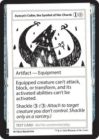 Avacyn's Collar, the Symbol of Her Church - Mystery Booster 2 Playtest Cards (MB2PC) #null - Special Magic: The Gathering Trading Card