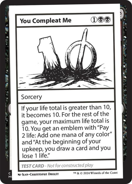 You Compleat Me - Mystery Booster 2 Playtest Cards Magic: The Gathering trading card