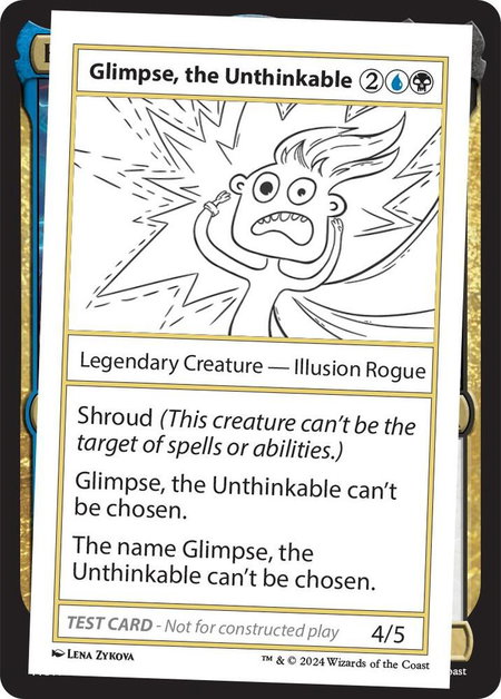 Glimpse, the Unthinkable - Mystery Booster 2 Playtest Cards Magic: The Gathering trading card