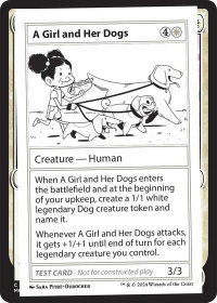 A Girl and Her Dogs - Mystery Booster 2 Playtest Cards (MB2PC) #null - Special Magic: The Gathering Trading Card