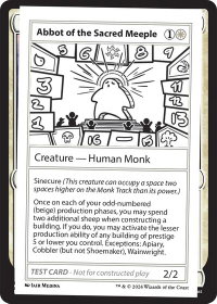 Abbot of the Sacred Meeple - Mystery Booster 2 Playtest Cards (MB2PC) #null - Special Magic: The Gathering Trading Card