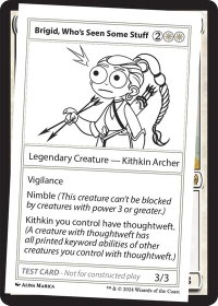 Brigid, Who's Seen Some Stuff - Mystery Booster 2 Playtest Cards (MB2PC) #null - Special Magic: The Gathering Trading Card