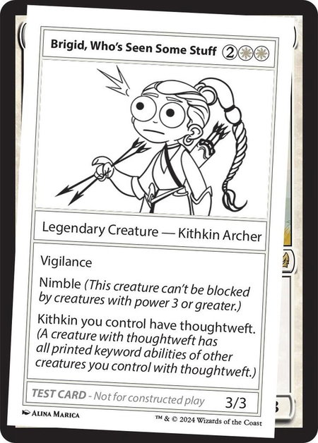 Brigid, Who's Seen Some Stuff - Mystery Booster 2 Playtest Cards Magic: The Gathering trading card