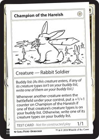 Champion of the Hareish - Mystery Booster 2 Playtest Cards (MB2PC) #null - Special Magic: The Gathering Trading Card