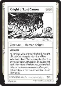 Knight of Lost Causes - Mystery Booster 2 Playtest Cards (MB2PC) #null - Special Magic: The Gathering Trading Card
