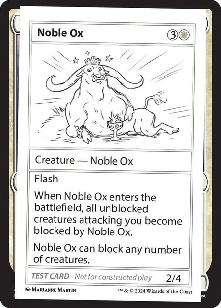 Noble Ox - Mystery Booster 2 Playtest Cards Magic: The Gathering trading card
