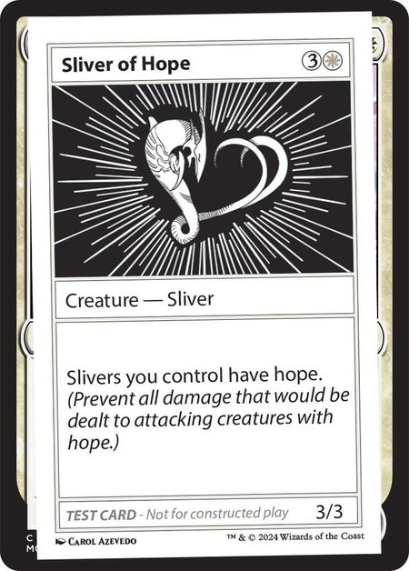 Sliver of Hope trading card from Mystery Booster 2 Playtest Cards Sliver of Hope - Mystery Booster 2 Playtest Cards Magic: The Gathering trading card
