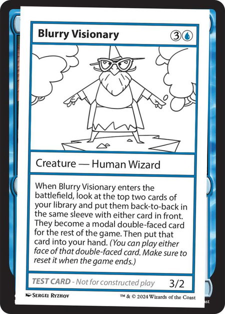 Blurry Visionary - Mystery Booster 2 Playtest Cards Magic: The Gathering trading card