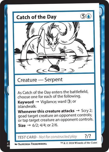 Catch of the Day - Mystery Booster 2 Playtest Cards Magic: The Gathering trading card