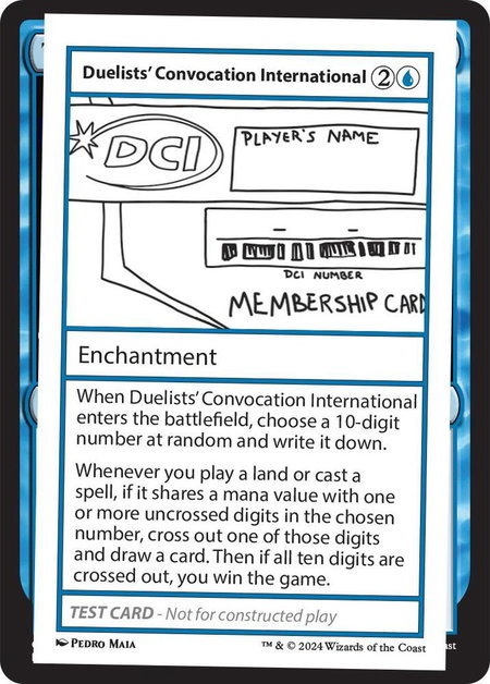 Duelists' Convocation International - Mystery Booster 2 Playtest Cards Magic: The Gathering trading card
