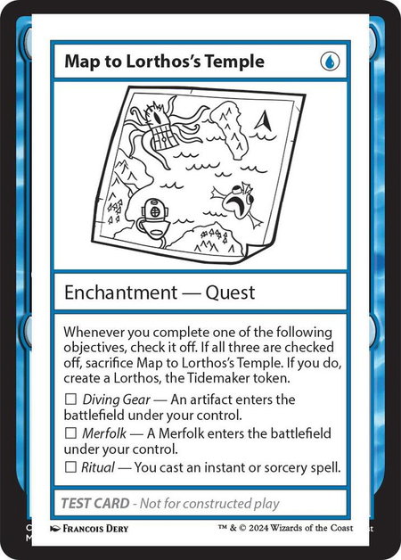 Map to Lorthos's Temple - Mystery Booster 2 Playtest Cards Magic: The Gathering trading card