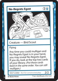 No-Regrets Egret - Mystery Booster 2 Playtest Cards (MB2PC) #null - Special Magic: The Gathering Trading Card