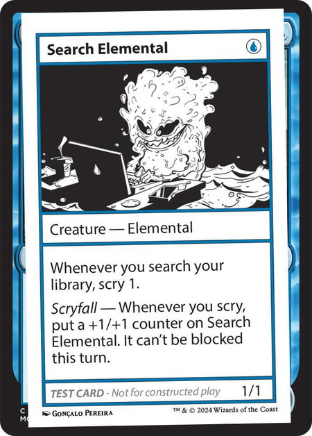 Search Elemental - Mystery Booster 2 Playtest Cards Magic: The Gathering trading card