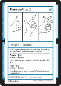 There (split card) - Mystery Booster 2 Playtest Cards (MB2PC) #null - Special Magic: The Gathering Trading Card