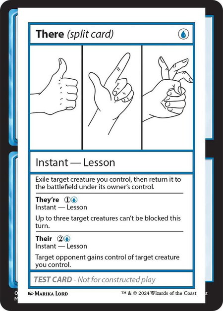 There (split card) - Mystery Booster 2 Playtest Cards Magic: The Gathering trading card